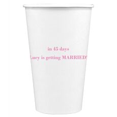 Counting the Number of Days Paper Coffee Cups