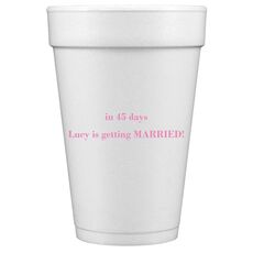 Counting the Number of Days Styrofoam Cups