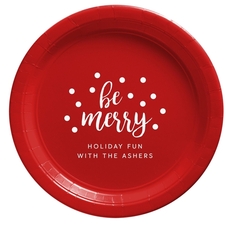 Confetti Dots Be Merry Paper Plates