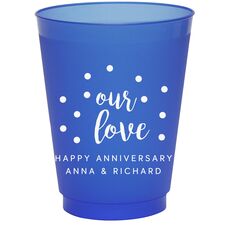 Confetti Dots Our Love Colored Shatterproof Cups