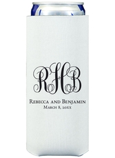 Fancy Script Monogram with Text Collapsible Slim Huggers