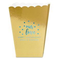 Confetti Dots Our Love Mini Popcorn Boxes