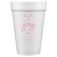 Heart Bundle of Joy Styrofoam Cups