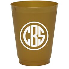 Framed Rounded Monogram Colored Shatterproof Cups