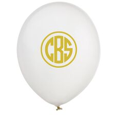 Framed Rounded Monogram Latex Balloons