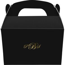 Elegant Script Monogram Gable Favor Boxes