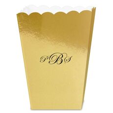 Elegant Script Monogram Mini Popcorn Boxes