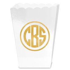 Framed Rounded Monogram Mini Popcorn Boxes