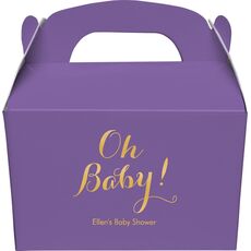 Elegant Oh Baby Gable Favor Boxes
