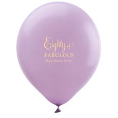 Eighty & Fabulous Latex Balloons