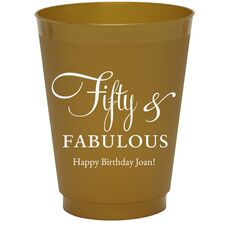 Fifty & Fabulous Colored Shatterproof Cups