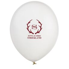 Large Initial Antlers Latex Balloons