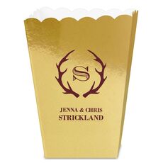 Large Initial Antlers Mini Popcorn Boxes
