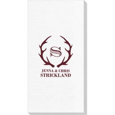 Large Initial Antlers Deville Guest Towels