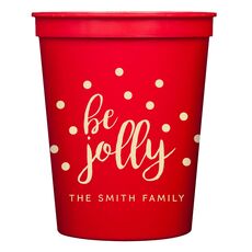 Confetti Dots Be Jolly Stadium Cups