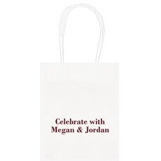 Basic Text of Your Choice Mini Twisted Handled Bags