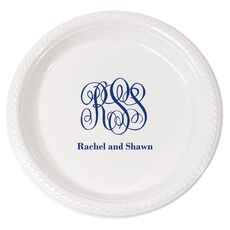 Large Script Monogram with Text Plastic Plates