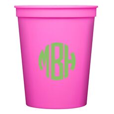 Rounded Monogram Stadium Cups