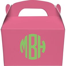 Rounded Monogram Gable Favor Boxes