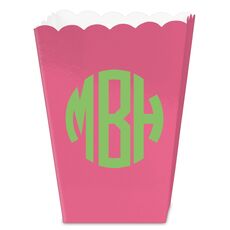 Rounded Monogram Mini Popcorn Boxes