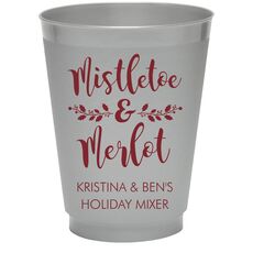 Mistletoe and Merlot Colored Shatterproof Cups