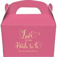 Love To The Bride To Be Gable Favor Boxes