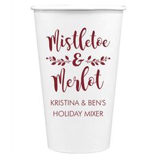 Mistletoe and Merlot Paper Coffee Cups