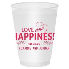 Love and Happiness Scroll Shatterproof Cups