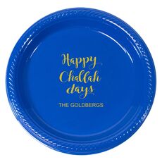 Happy Challah Days Plastic Plates