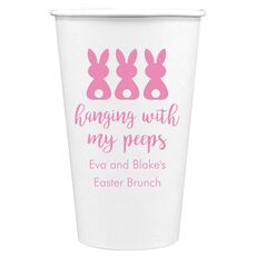 Hanging With My Peeps Easter Paper Coffee Cups