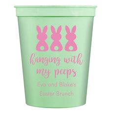 Hanging With My Peeps Easter Stadium Cups
