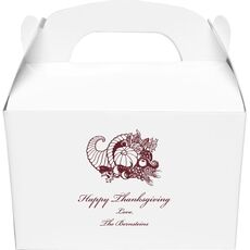 Thanksgiving Horn Gable Favor Boxes