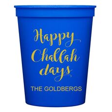 Happy Challah Days Stadium Cups