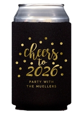 Confetti Dots Cheers to the New Year Collapsible Huggers