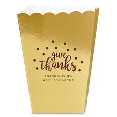 Confetti Dots Give Thanks Mini Popcorn Boxes