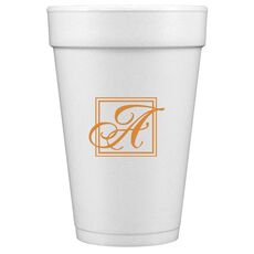 Framed Initial Styrofoam Cups