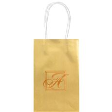 Framed Initial Medium Twisted Handled Bags