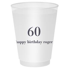Large Number with Text Shatterproof Cups