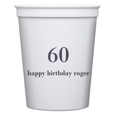 Large Number with Text Stadium Cups