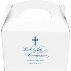 Fleur De Lis Cross Gable Favor Boxes