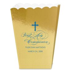 Fleur De Lis Cross Mini Popcorn Boxes