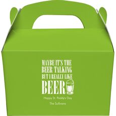 Maybe It's The Beer Talking Gable Favor Boxes