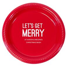 Let's Get Merry Plastic Plates