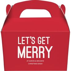 Let's Get Merry Gable Favor Boxes