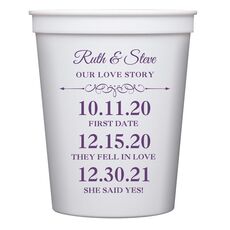 Our Love Story Stadium Cups