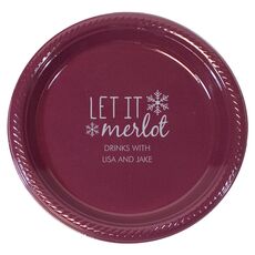 Let It Merlot Plastic Plates