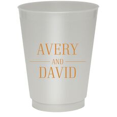 Modern Couple Detail Colored Shatterproof Cups