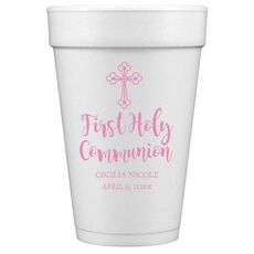 Ornate Celtic Cross Styrofoam Cups