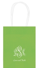 Script Monogram with Small Initials plus Text Mini Twisted Handled Bags