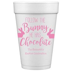 Follow The Bunny Styrofoam Cups